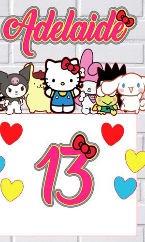 Arquivo de Corte Topo de Bolo Hello Kitty Studio