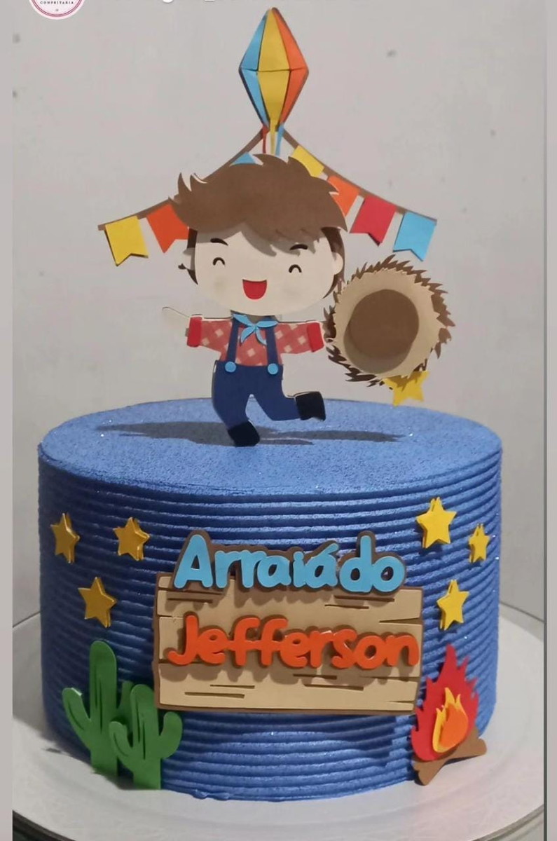 Arquivo de Corte Topo de Bolo Junino Menino 3