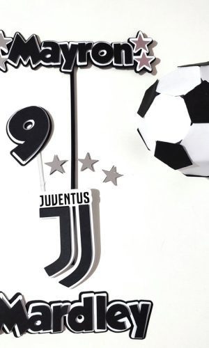 Arquivo de Corte Topo de Bolo Juventus + Bola 3d Studio