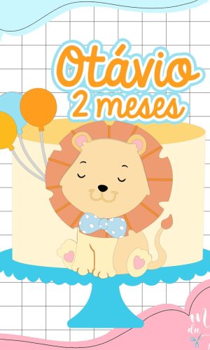 Arquivo de Corte: Topo de Bolo Leãozinho Cute 009