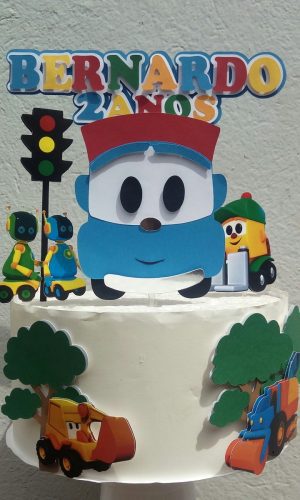Arquivo de Corte Topo de Bolo Léo, o Caminhão #893#