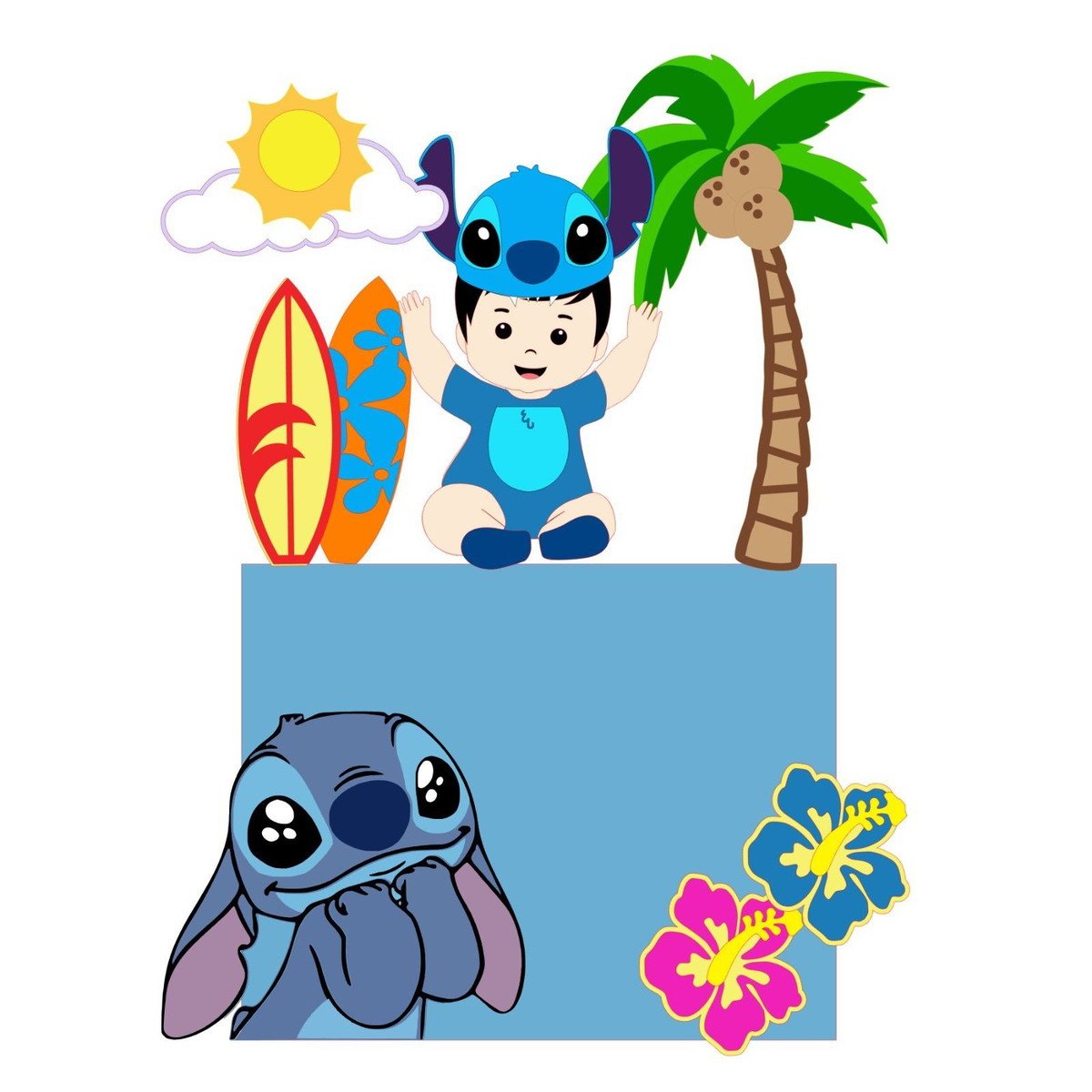 Arquivo de Corte Topo de Bolo Lillo Stitch Baby
