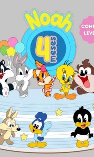 Arquivo de Corte Topo de Bolo Looney Tunes Baby