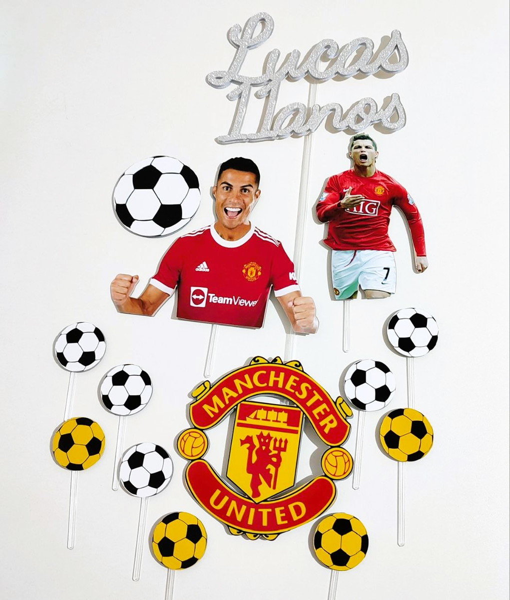 Arquivo de Corte Topo de Bolo Manchester United Studio - Imagem 2