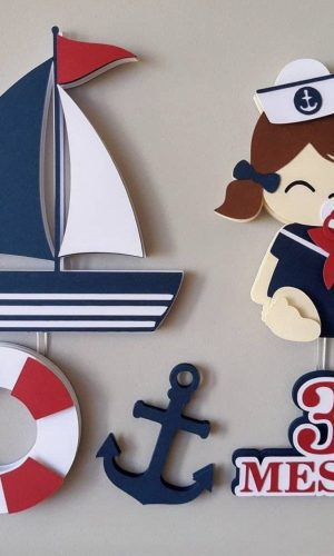 Arquivo de Corte Topo de Bolo Marinheira Baby