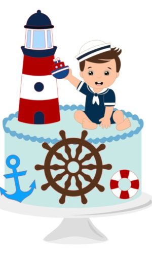 Arquivo de Corte Topo de Bolo Marinheiro Baby