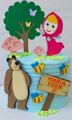 Arquivo de Corte Topo de Bolo Masha e o Urso 782
