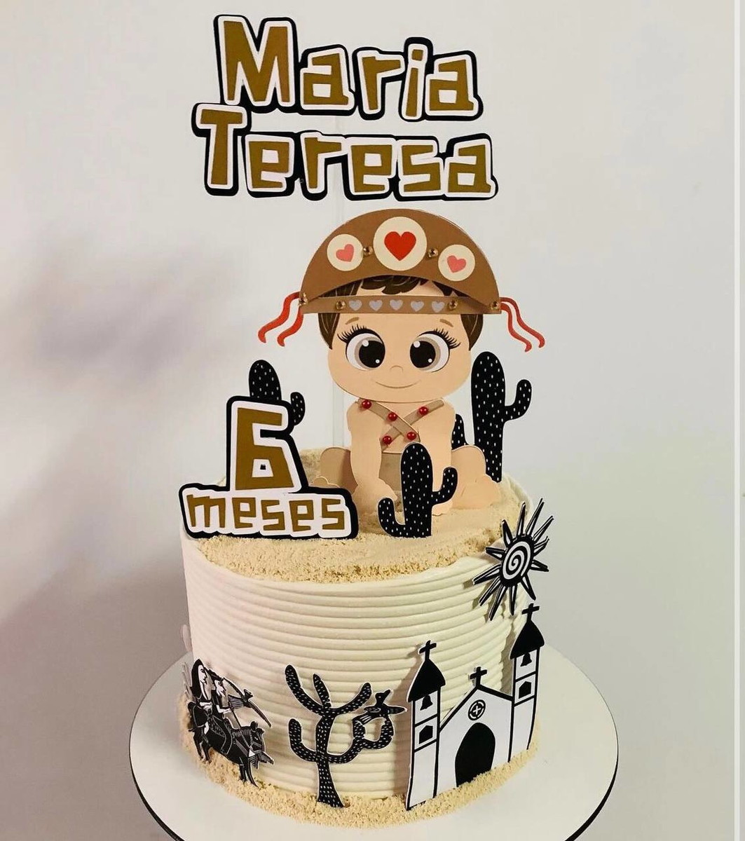 Arquivo de Corte Topo de Bolo Menina Cordel