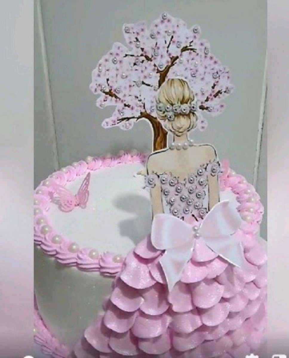 Arquivo de Corte Topo de Bolo Menina Vestido Studio
