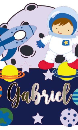 Arquivo de Corte Topo de Bolo Menino Astronauta