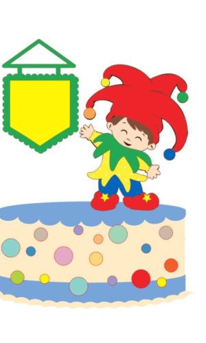 Arquivo de Corte Topo de Bolo Menino Carnaval