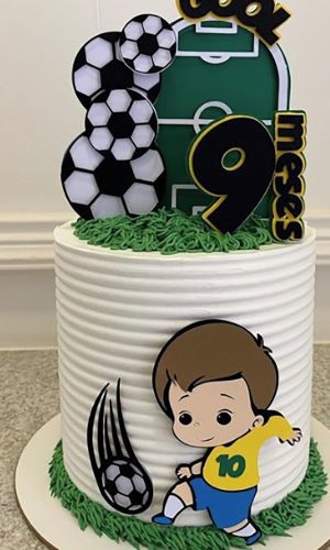 Arquivo de Corte: Topo de Bolo Menino Futebol 007