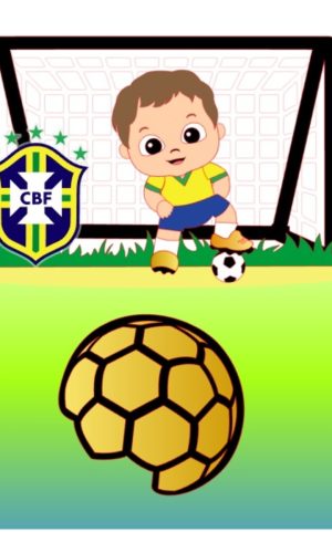 Arquivo de Corte Topo de Bolo Menino Futebol