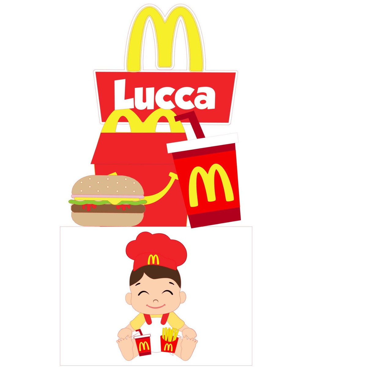 Arquivo de Corte Topo de Bolo Menino Mc Donald
