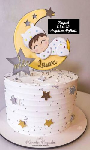 Arquivo de Corte-topo de Bolo Menino na Lua