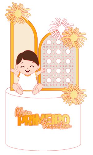 Arquivo de Corte: Topo de Bolo Meu 1º Ano Novo Menino 041