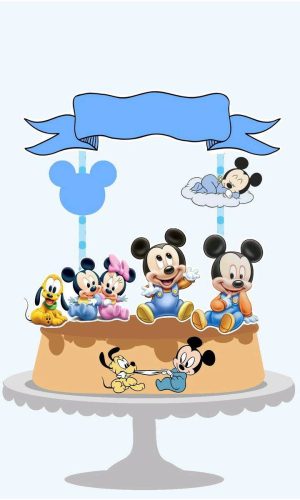ARQUIVO DE CORTE TOPO DE BOLO MICKEY BABY (#1563)