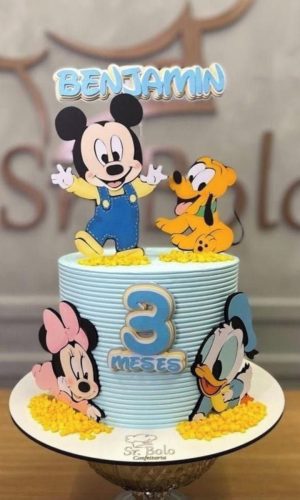 Arquivo de Corte Topo de Bolo Mickey Baby e Turma