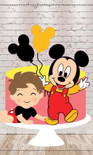 Arquivo de Corte Topo de Bolo Mickey em Camadas 1931