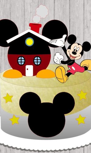 Arquivo de Corte Topo de Bolo Mickey em Camadas #547#