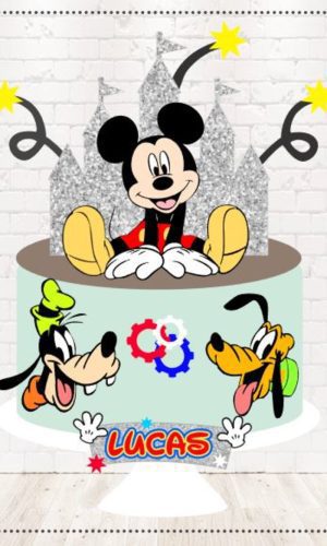 Arquivo de Corte Topo de Bolo Mickey em Camadas #76#