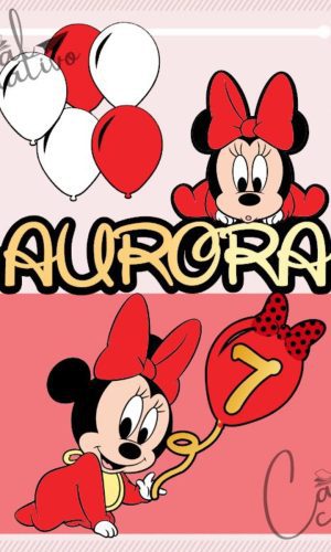 Arquivo de corte topo de bolo MINNIE BABY