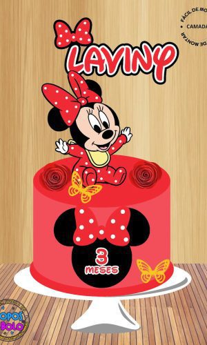 Arquivo de Corte Topo de Bolo Minnie Baby Cute