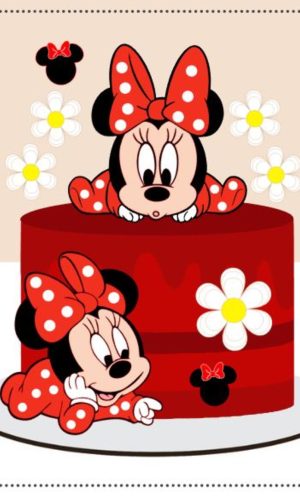 Arquivo de Corte Topo de Bolo Minnie em Camadas 1987