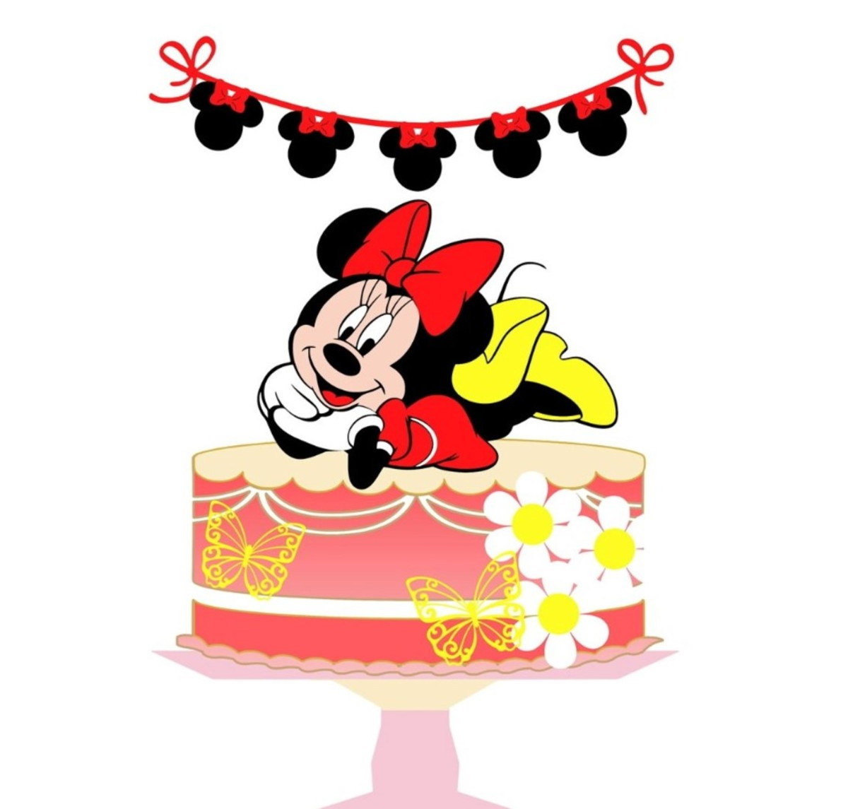 Arquivo de Corte Topo de Bolo Minnie em Camadas #383#