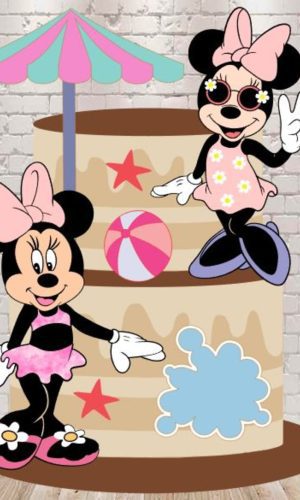 Arquivo de Corte Topo de Bolo Minnie Pool Party 1690