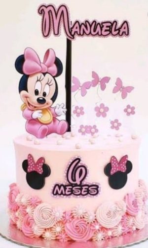 Arquivo De Corte Topo De Bolo Minnie Rosa Baby #15341