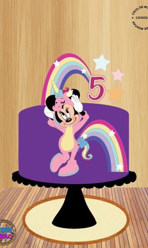 Arquivo de Corte Topo de Bolo Minnie Rosa Cute