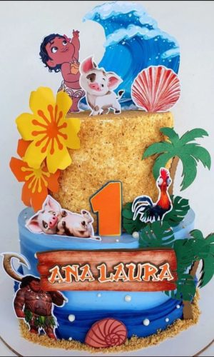 Arquivo de Corte Topo de Bolo Moana Baby