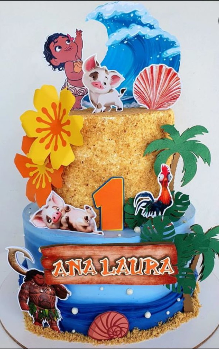 Arquivo de Corte Topo de Bolo Moana Baby
