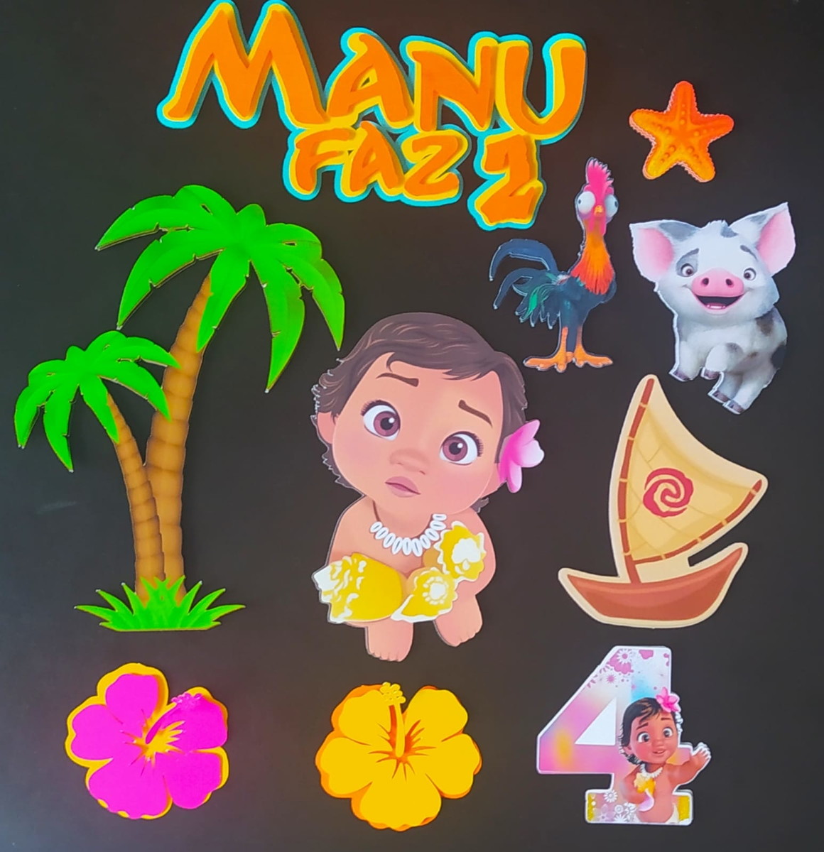 Arquivo de Corte Topo de Bolo Moana Baby - Imagem 2