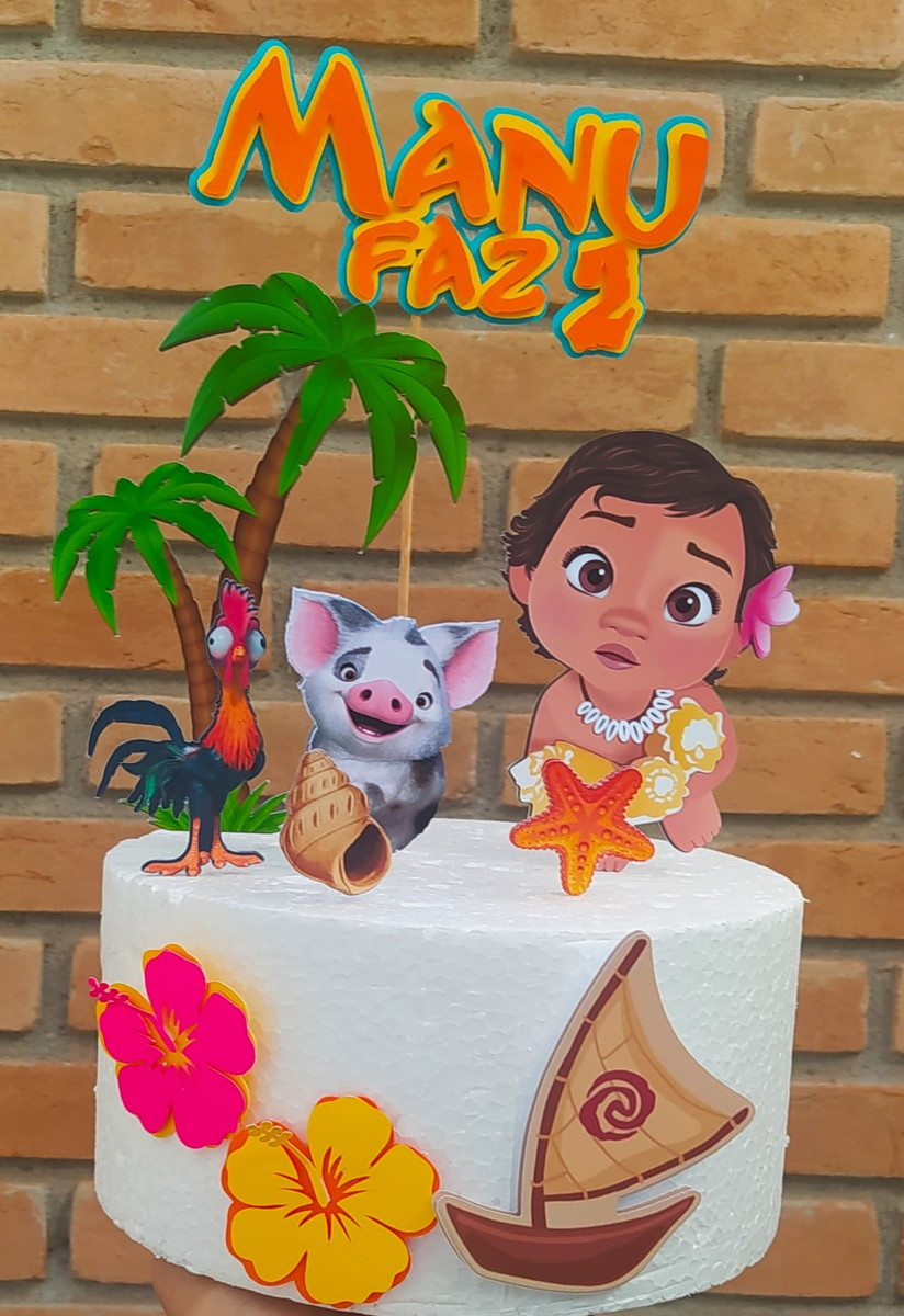 Arquivo de Corte Topo de Bolo Moana Baby