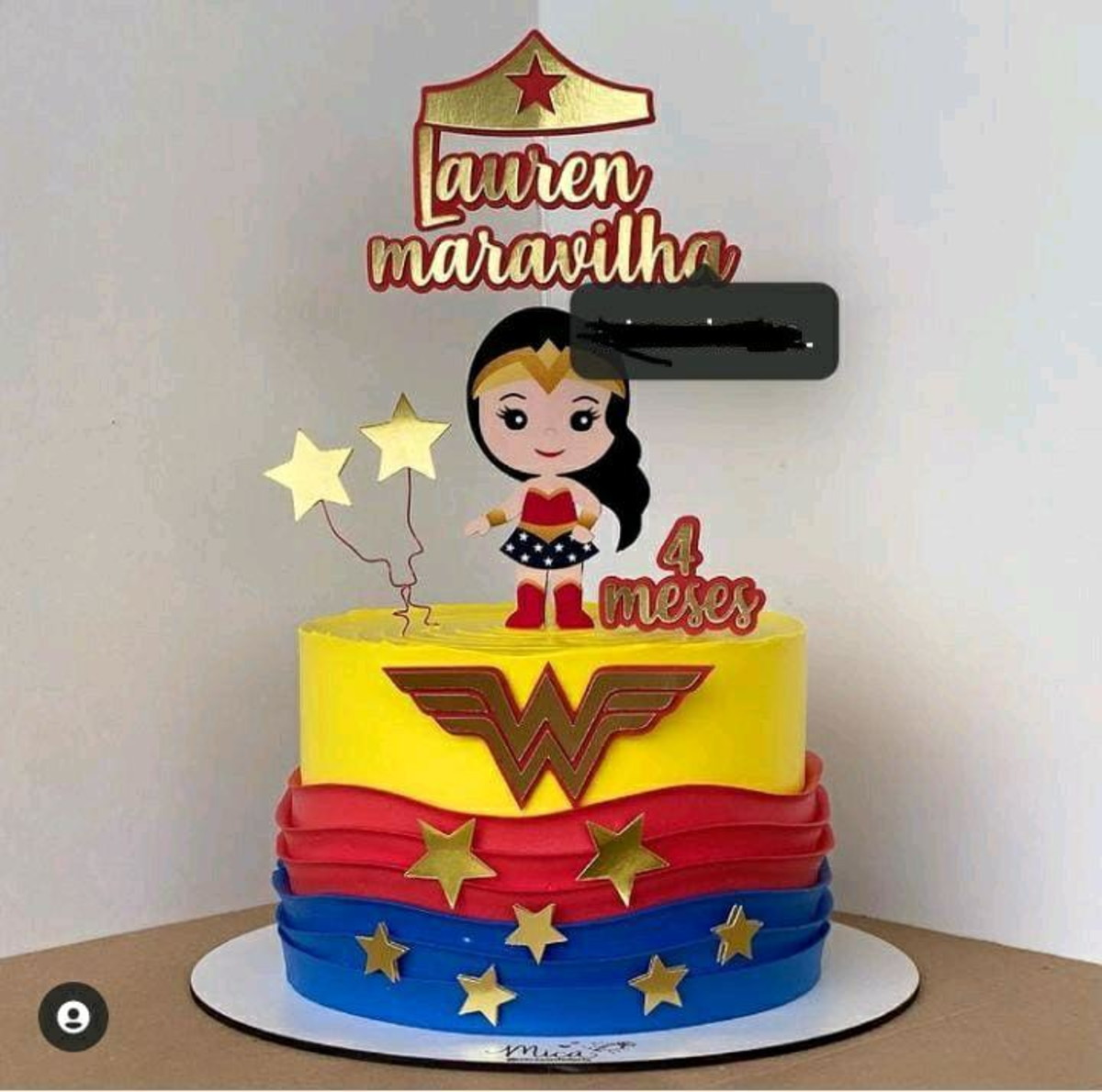 ARQUIVO DE CORTE TOPO DE BOLO MULHER MARAVILHA #8033 STUDIO