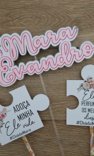 Arquivo de Corte Topo de Bolo Namorados Quebra Cabeça