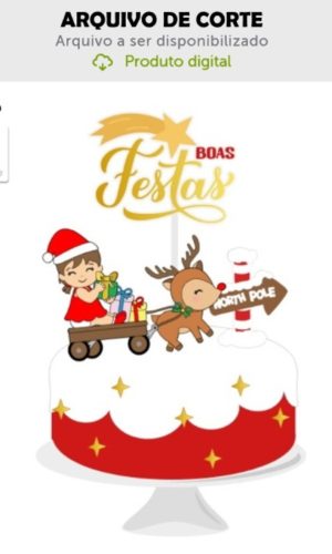 Arquivo de Corte Topo de Bolo Natal Bebê