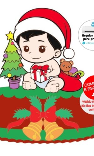 Arquivo de Corte Topo de Bolo Natal Bebê Menino