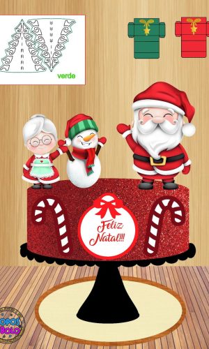 Arquivo de Corte Topo de Bolo Natal Cute
