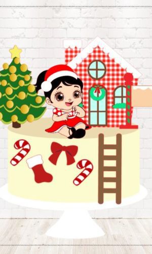 Arquivo de Corte Topo de Bolo Natal em Camadas 1528