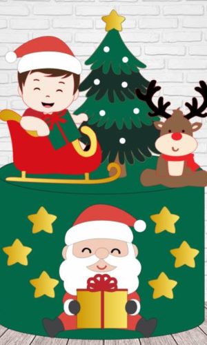 Arquivo de Corte Topo de Bolo Natal em Camadas 1535