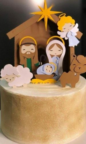 Arquivo de Corte Topo de Bolo Natal em Camadas 904