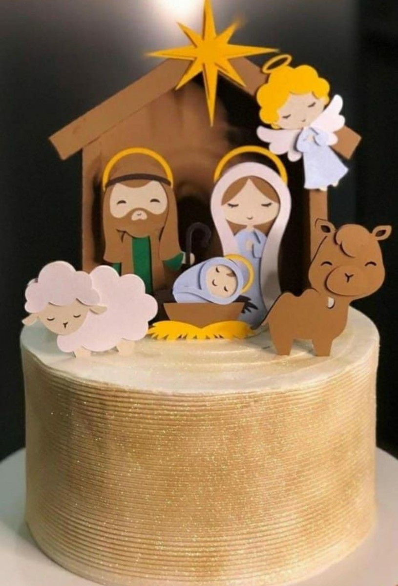 Arquivo de Corte Topo de Bolo Natal em Camadas 904