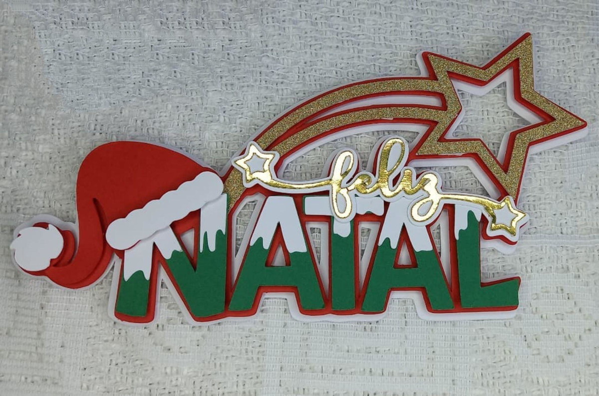 Arquivo de Corte Topo de Bolo Natal em Camadas 909