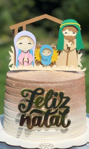 Arquivo de Corte Topo de Bolo Natal em Camadas 912