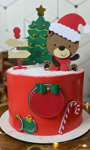 Arquivo de Corte Topo de Bolo Natal em Camadas 914