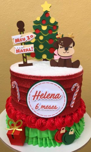 ARQUIVO DE CORTE Topo de Bolo - Natal menina