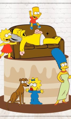 Arquivo de Corte Topo de Bolo os Simpsons em Camadas #575#